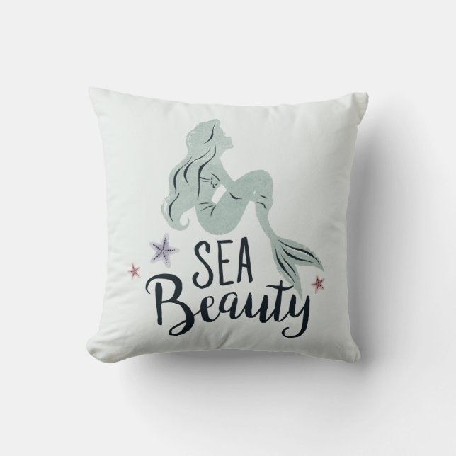 Coussin Ariel Silhouette "Beauté de la mer" (Recto)
