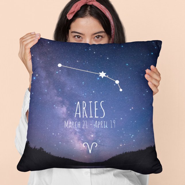Coussin Aries | Constellation Zodiaque personnalisée (Créateur téléchargé)