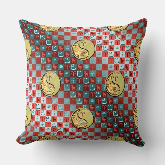 Coussin Aries & Metal Snake (Recto)