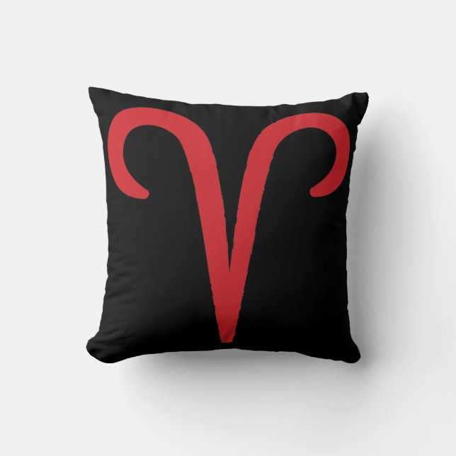 Coussin ARIES Red Astrology (Recto)