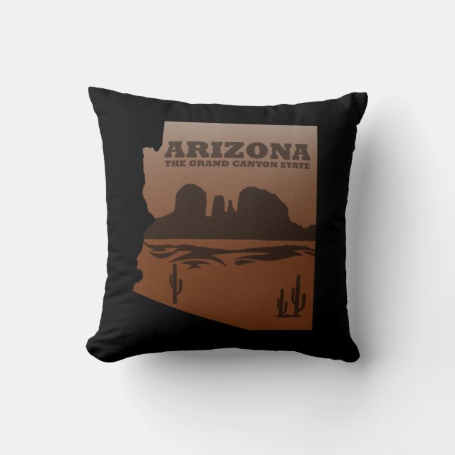 Coussin Arizona carte Grand Canyon paysage (Recto)