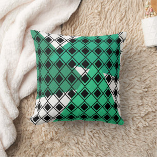 Coussin Arlequin Triangle Vert