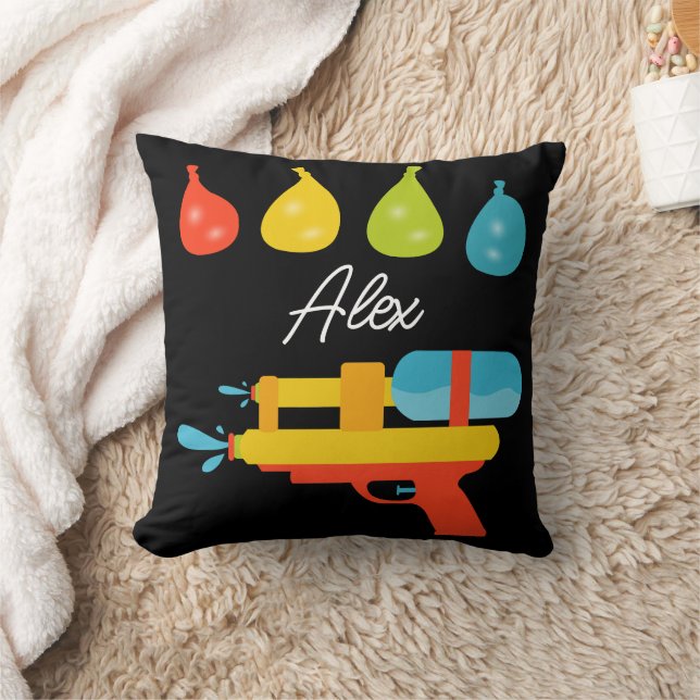 Coussin Arme à eau et ballons été (Couverture)