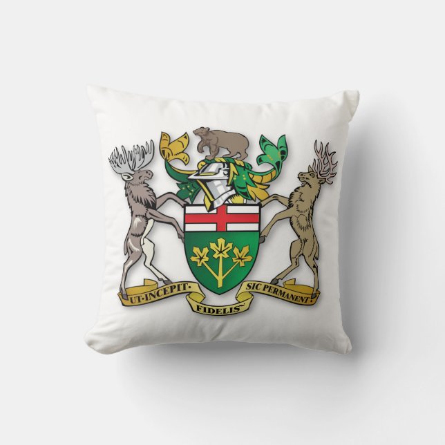 Coussin Armoiries de l'Ontario (Recto)