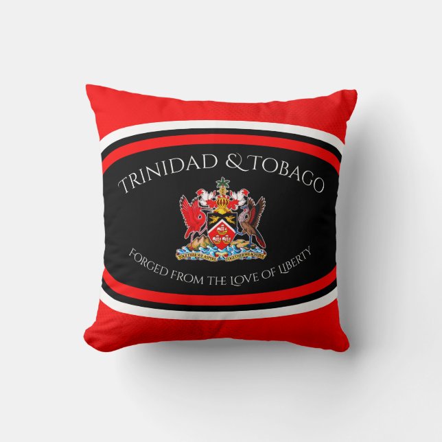 Coussin Armoiries de Trinité-et-Tobago Motif Red Dot (Recto)