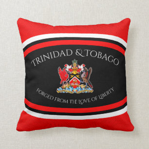 Coussin Armoiries de Trinité-et-Tobago Motif Red Dot