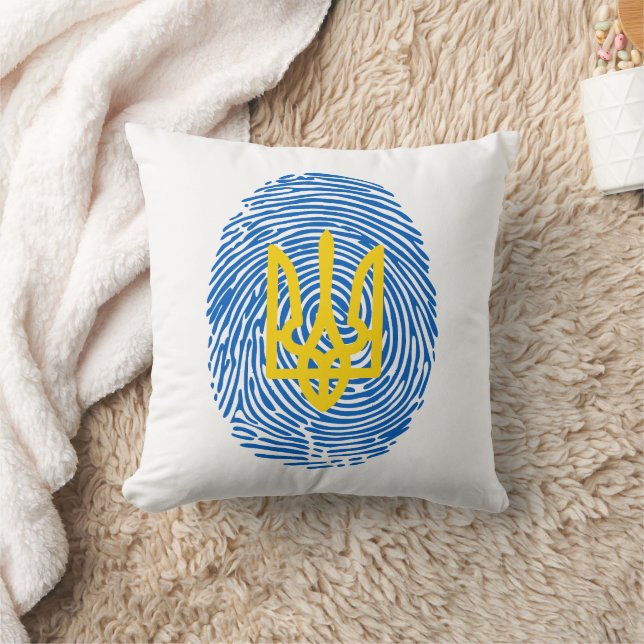 Coussin Armoiries ukrainiennes sur empreintes digitales ar (Couverture)