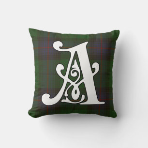 Coussin Armstrong Clan Tartan Monogramme