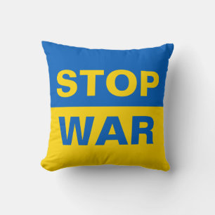 Coussin Arrêtez la guerre Ukraine ukrainienne