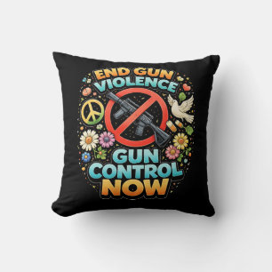 Coussin Arrêtons la violence armée maintenant