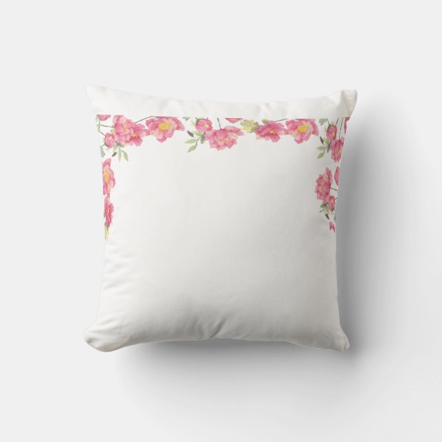 Coussin arrière - plan à la frontière florale (Recto)