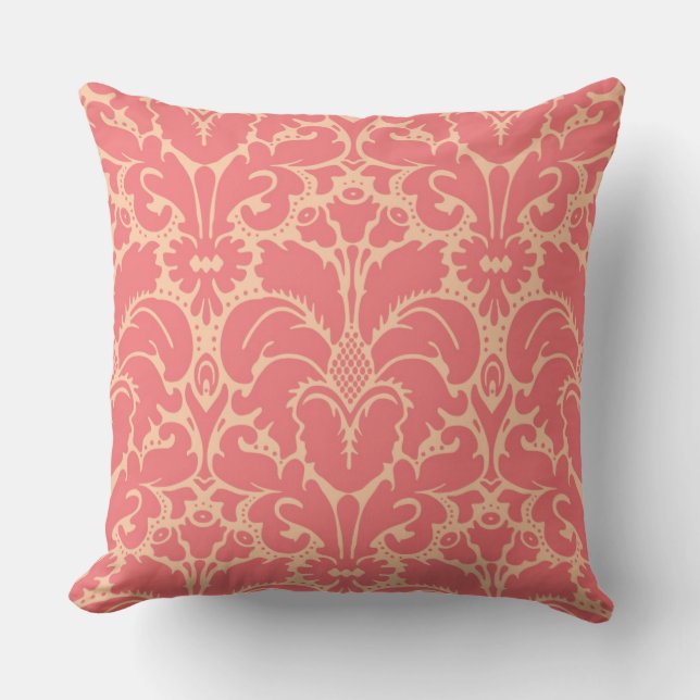 Coussin Arrière - plan baroque de damassé de style (Recto)