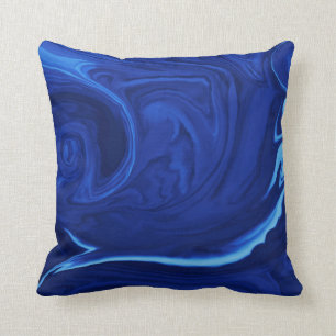 Coussin arrière - plan bleu Cobalt Texté à la main