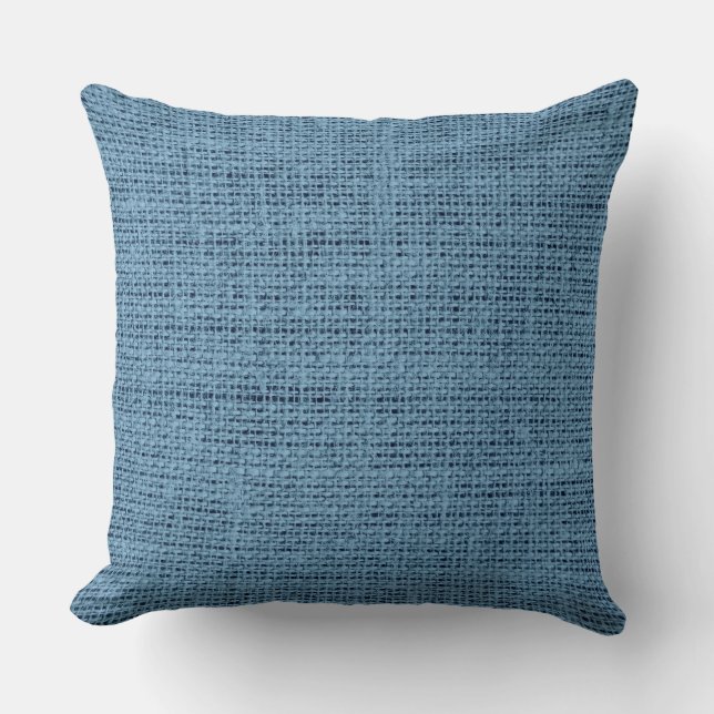 Coussin Arrière - plan bleu de toile de toile de jute de (Recto)