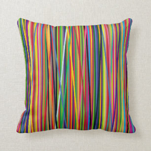 Coussin  arrière - plan clair et coloré en stripescol