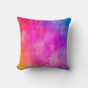 Coussin Arrière - plan couleur. Grunge rouge bleu et jaune