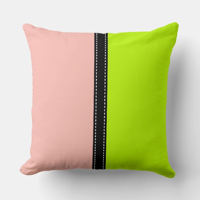 Coussin Arrière - plan de couleur solide Melon & Lime (Recto)