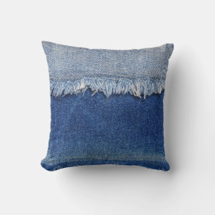 Coussin Arrière - plan de tissu Denim Jeans déchiré