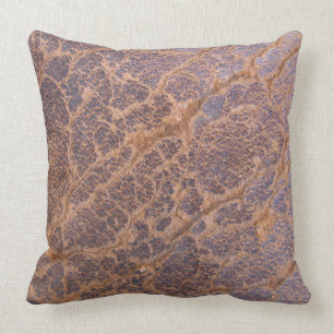 Coussin Arrière - plan en cuir criqué brun rustique