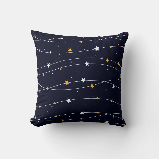 Coussin Arrière - plan étoile bleu foncé V2 (Recto)