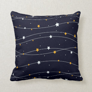 Coussin Arrière - plan étoile bleu foncé V2