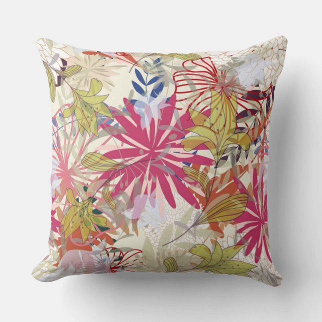 Coussin Arrière - plan floral 6 (Recto)