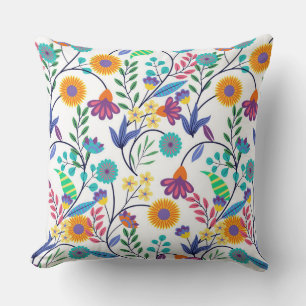 Coussin Arrière - plan floral exotique coloré Motif-23145