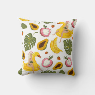 Coussin Arrière - plan motif sans soudure en été avec fru