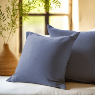 Coussin Arrière-plan personnalisé simple bleu Nova