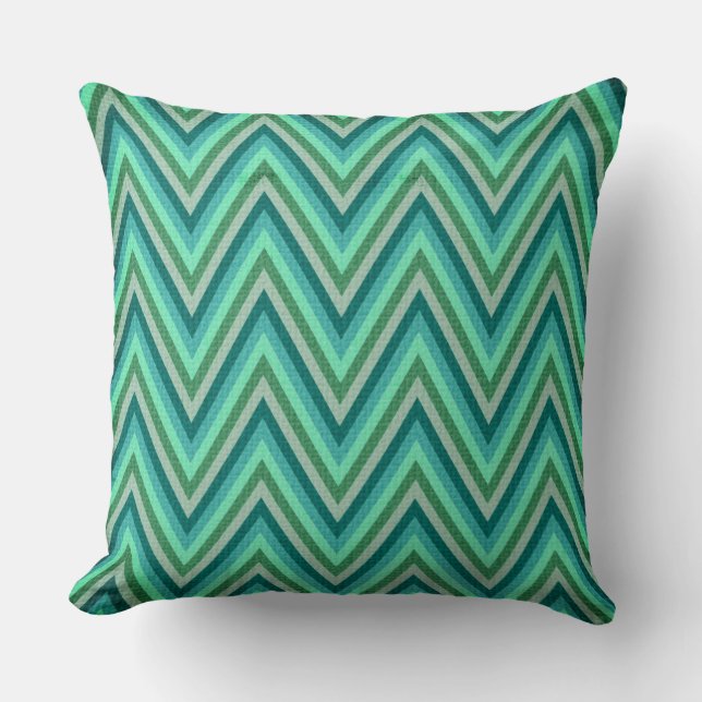 Coussin Arrière - plan rayé de zigzag (Recto)