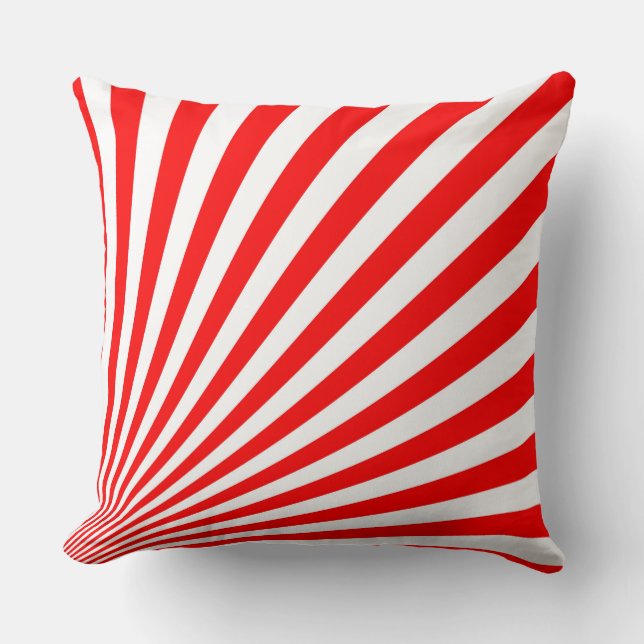 Coussin Arrière - plan Retro Red Sun Rays (Recto)