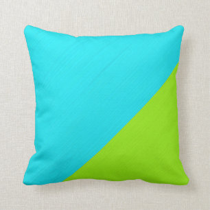 Coussin Arrière - plan simple d'aqua (cyan) et de chaux