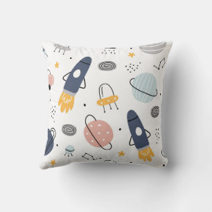 Coussin Arrière - plan spatial pour enfants Vaisseau spati