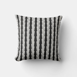 Coussin Arrowhead noir moderne avec argent