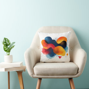 Coussin Art Abstrait aux couleurs vives