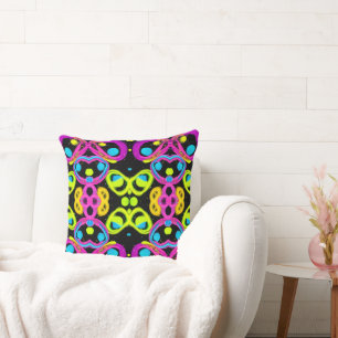 Coussin art abstrait brillant