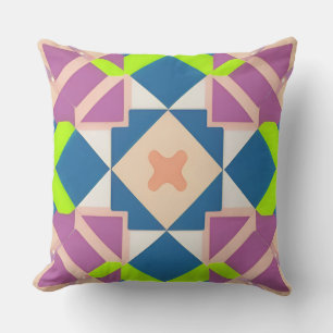 Coussin Art abstrait géométrique coloré