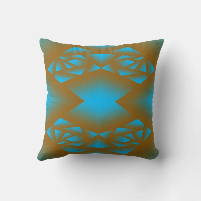 Coussin Art Abstrait Géométrique Terre Et Ciel Ombre (Verso)