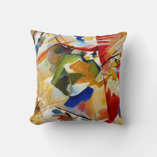 Coussin Art abstrait moderne expressionnisme (Recto)
