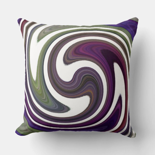 Coussin Art Abstrait moderne Swirl #6 (Recto)