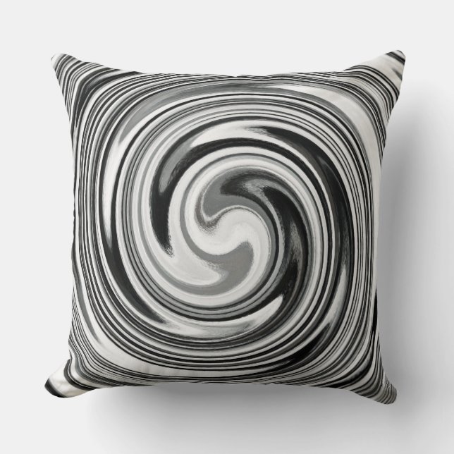 Coussin Art Abstrait moderne Swirl #7 (Recto)