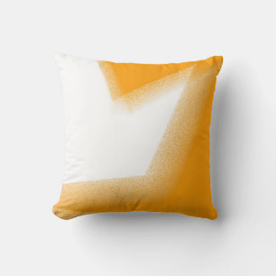 Coussin Art Abstrait Pastel Blanc Orange