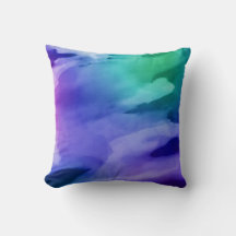 Art Abstrait Purple Bleu Aquarelle Vert Laver