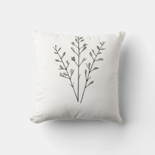 Coussin Art Abstrait Terreux Branche 