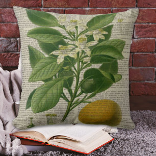 Coussin art botanique vintage contemporain