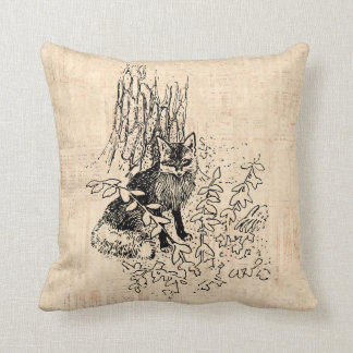 Coussin Art classique illustré Forest Fox