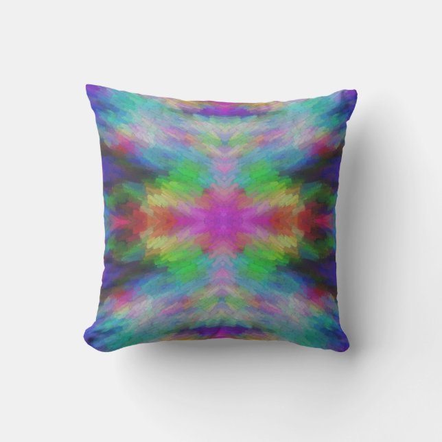 Coussin Art coloré de teinture à tarte (Recto)