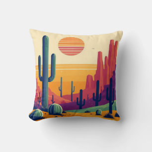 Coussin Art coloré du désert du sud-ouest
