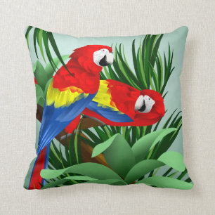 Coussin Art d'ara d'écarlate