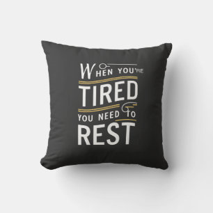 Coussin Art de citation motivante minimaliste de repos